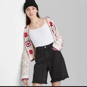 Wild fable Bermuda women shorts NEW black size 12